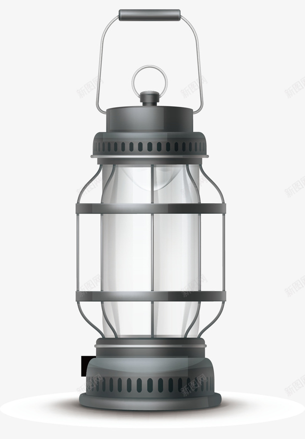 灰黑色的手提马灯ai免抠素材_88icon https://88icon.com 灯 矢量的 手提 马灯