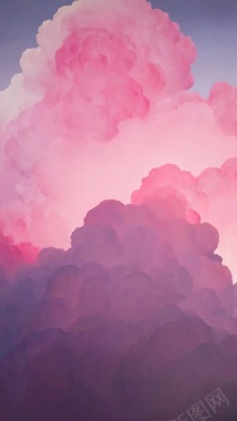 粉色云朵的浪漫背景