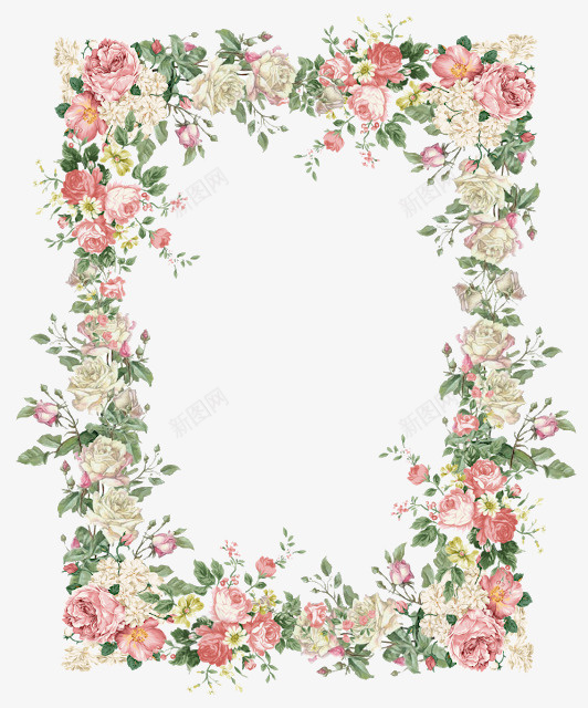 花框装饰百花花边png免抠素材_88icon https://88icon.com 花框 装饰 百花 花边