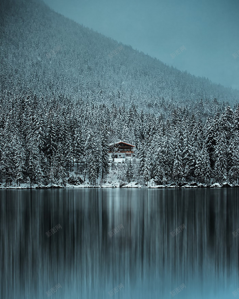 建筑湖面下雪树林jpg设计背景_88icon https://88icon.com 建筑 湖面 下雪 树林