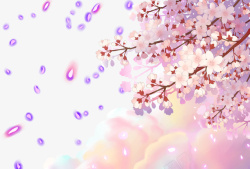 樱花公园春天樱花云朵花瓣高清图片
