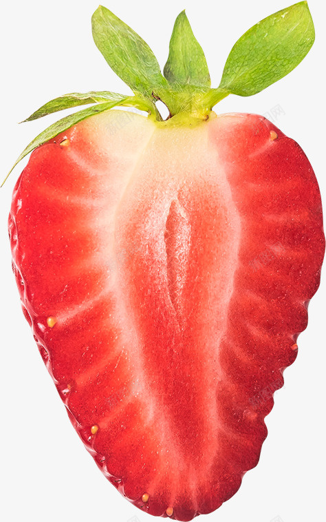 草莓水果新鲜水果png免抠素材_88icon https://88icon.com 新鲜水果 水果 绿色健康 草莓 草莓横切面