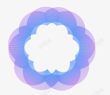 紫色蓝色抽象线条几何流体渐变背景素材图标