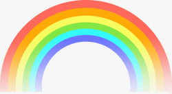 免扣卡通彩色彩虹素材