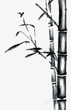 水墨系列山水画之竹子细节素材