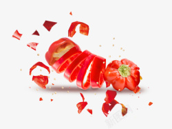 碎裂效果碎裂的红辣椒海报效果素材高清图片