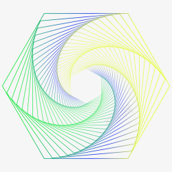 圆形抽象几何图六边形线条底纹素材高清图片