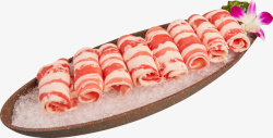 羊肉卷火锅涮菜素材