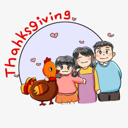 感恩我的蓝丝带感恩节Thanksgiving高清图片