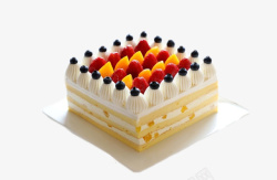 正方形蛋糕正方形美味蛋糕高清图片