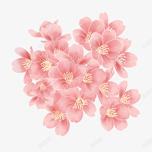 粉色樱花朵朵png免抠素材_88icon https://88icon.com 春节 樱花 桃花 一朵朵 粉色 简约 手绘