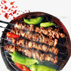 韩式烤肉海报串烤串羊肉串烤肉高清图片