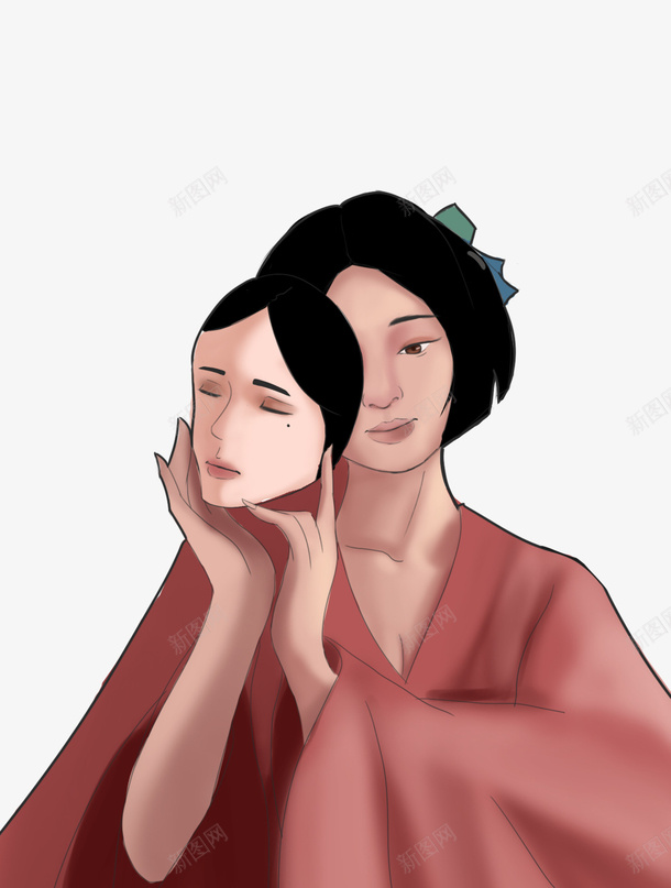 扶着面具的女人png免抠素材_88icon https://88icon.com 古风 头像 女人 戴面具的女人 面具