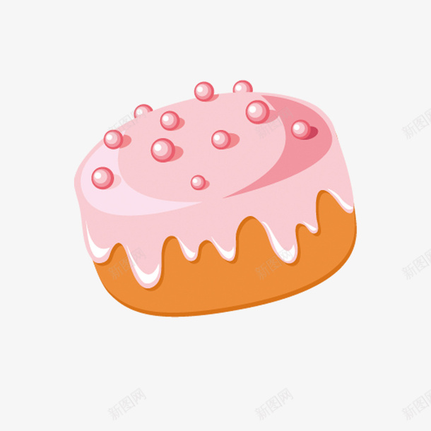 粉色小蛋糕草莓味png免抠素材_88icon https://88icon.com 卡通 粉橙色 草莓 蛋糕 饼干 马芬蛋糕