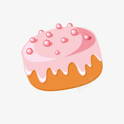 蛋糕色素粉粉色小蛋糕草莓味高清图片