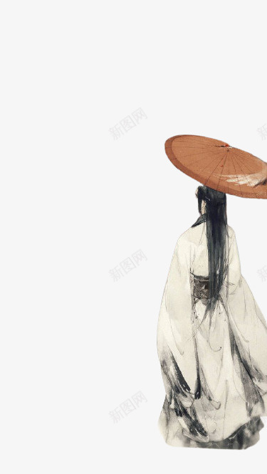 撑伞男人的背影png免抠素材_88icon https://88icon.com 古风 背影 长发 雨伞 黑长直