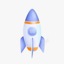透明火箭5G飞行器素材