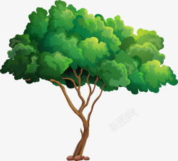 绿植植树节插画素材