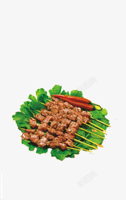 新疆民族特色肉串展架烤羊肉肉高清图片