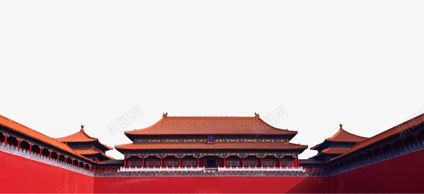 红墙大气故宫城楼图标