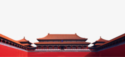 红墙黄瓦大气故宫城楼高清图片
