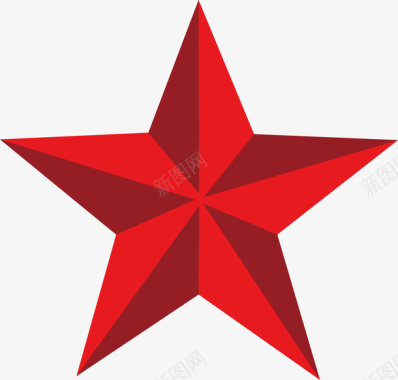 PNG高清五角红星素材图标