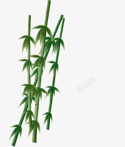 绿色竹子元素png素材