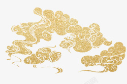黄金色纹理背景中国风金色祥云金箔纹理装饰元素高清图片