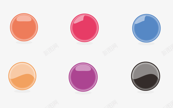 彩色块装饰彩色圆圈元素素材图标