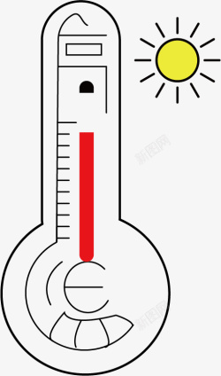 温度计图形温度计高温艺术字高清图片