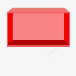 红色电商盒子素材