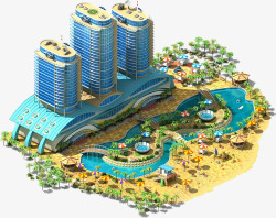 Image result for Paradise Island Waterpark建筑风格都市素材