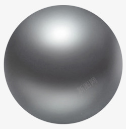 3D立体面深灰色磨砂玻璃球素材