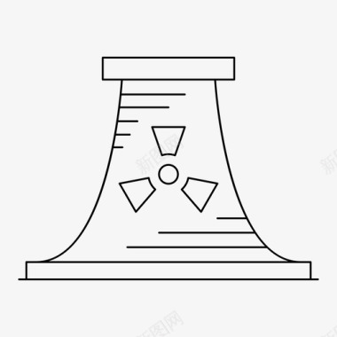 火力电厂核能能源工业图标