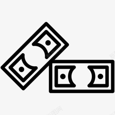 火焰美元图标现金银行货币图标