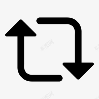 播放电影图标循环箭头媒体图标