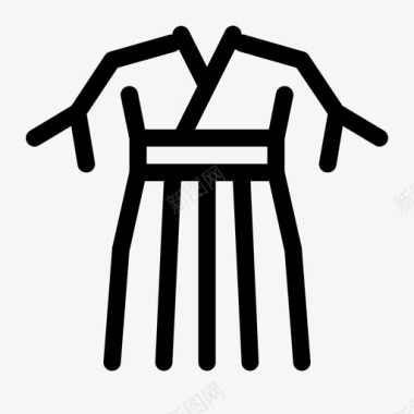 韩国韩服服装时尚图标