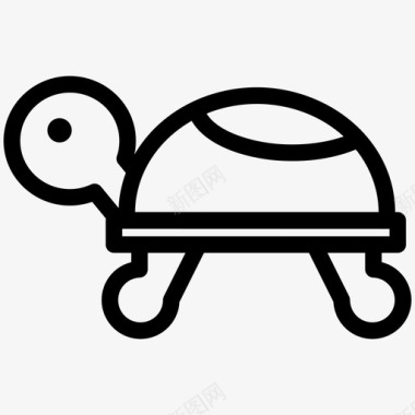 爬行动物海龟爬行动物贝壳图标