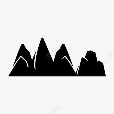 自然山山脉自然图标