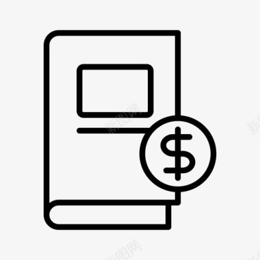 火焰美元图标书美元知识图标