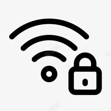 网络Wifi安全锁网络图标