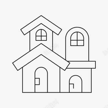 房屋房屋建筑物地产图标