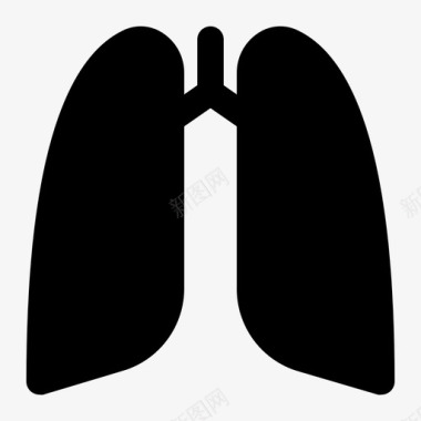 器官肺解剖健康图标