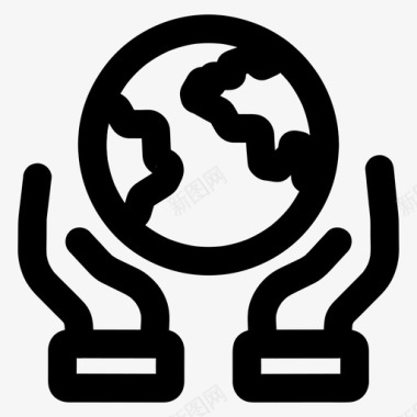 公共环境设计拯救地球生态环境图标