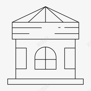 地产房屋标签房屋建筑物地产图标