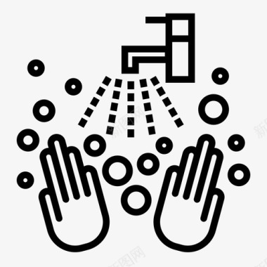 手手洗泡沫清洁图标