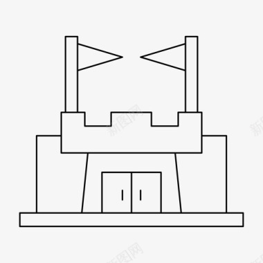 卡斯特堡垒堡垒城堡大门图标