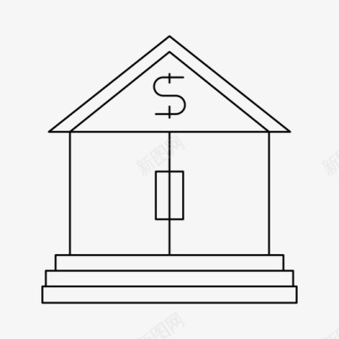 银行建筑银行建筑金融图标