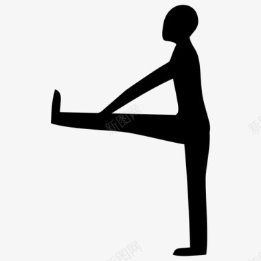 伸展瑜伽锻炼健身图标