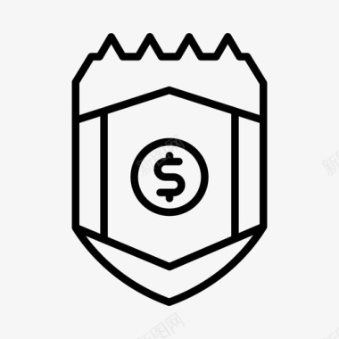 皇家盾徽章美元图标